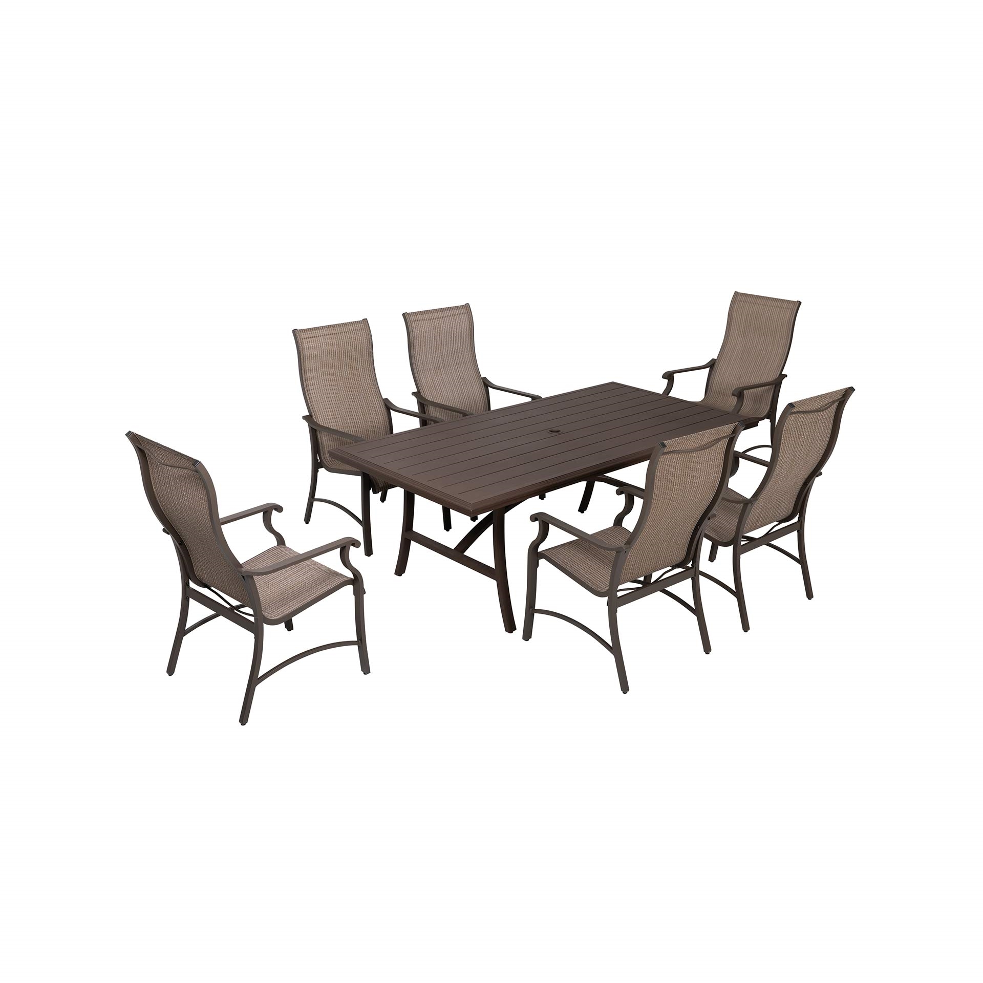 Patio Time Trevi 7 Piece Textilene Dining Set Patio Time