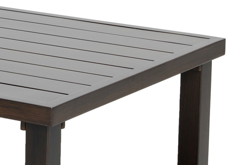 The coffee table is made of rust-resistant aluminum, a premium material that is very durable and long-lasting for outdoor use even for many years.