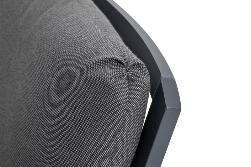 Deep and Quality polyester fabric cushions equipped with foam padded cushions for extra comfort. Also, the fabric is UV protected and stain resistant. 