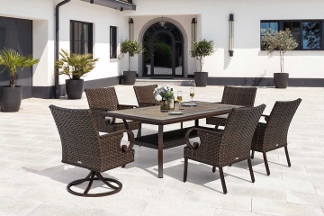 Brooks 7-Piece Wicker Dining Set