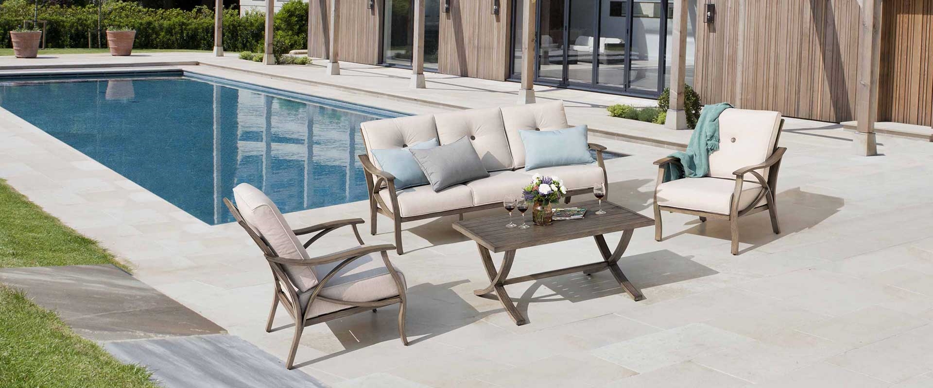 Huron 4-Piece Aluminum Sofa Set