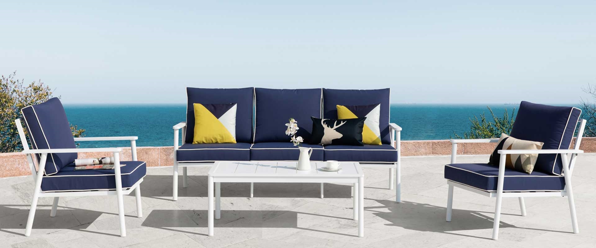 Bluebell 4-Piece Aluminum Sofa Set