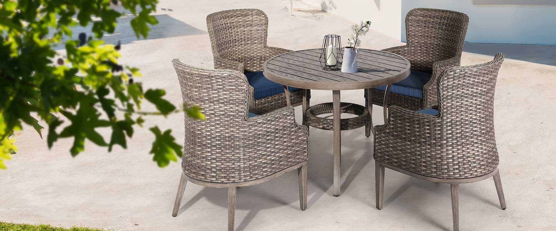 Tenaya 5-Piece Wicker Dining Set