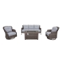 Tenaya 4-Piece Firepit Sofa Set with Swivel Rocking Sofas_0