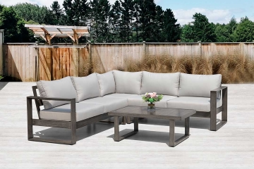 Walsh 4-Piece Aluminum Sectional Sofa Set