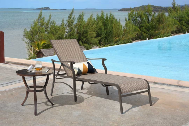 Whatever the season or time of day, the Trevi set creates a circle of comfort for your visitors and family.The aluminum and textilene materials are durable. If you're looking for a collection of outdoor dining sets that will look chic for years to come while you lie down, or sunbathe, Trevi is certain to exceed your expectations. 