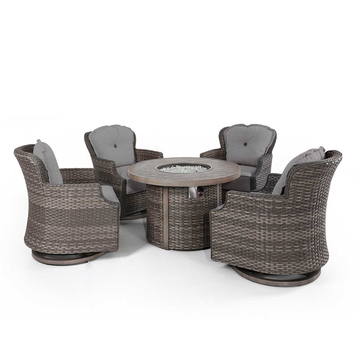 Tenaya 5-Piece Firepit Set with Swivel Rocking Chairs_0