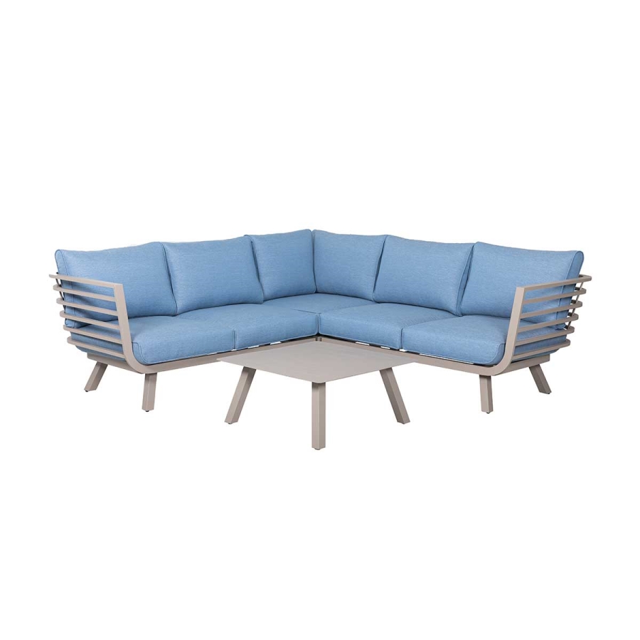 Drum 5-Piece Aluminum Sectional Sofa Set_0