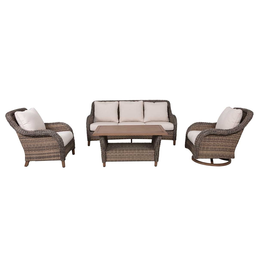 Mitchell 4-Piece Wicker Sofa Set with Swivel Rocking Chairs_0