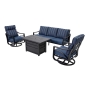 Jarvis 4-Piece Firepit Set with Swivel Rocking Chairs_1