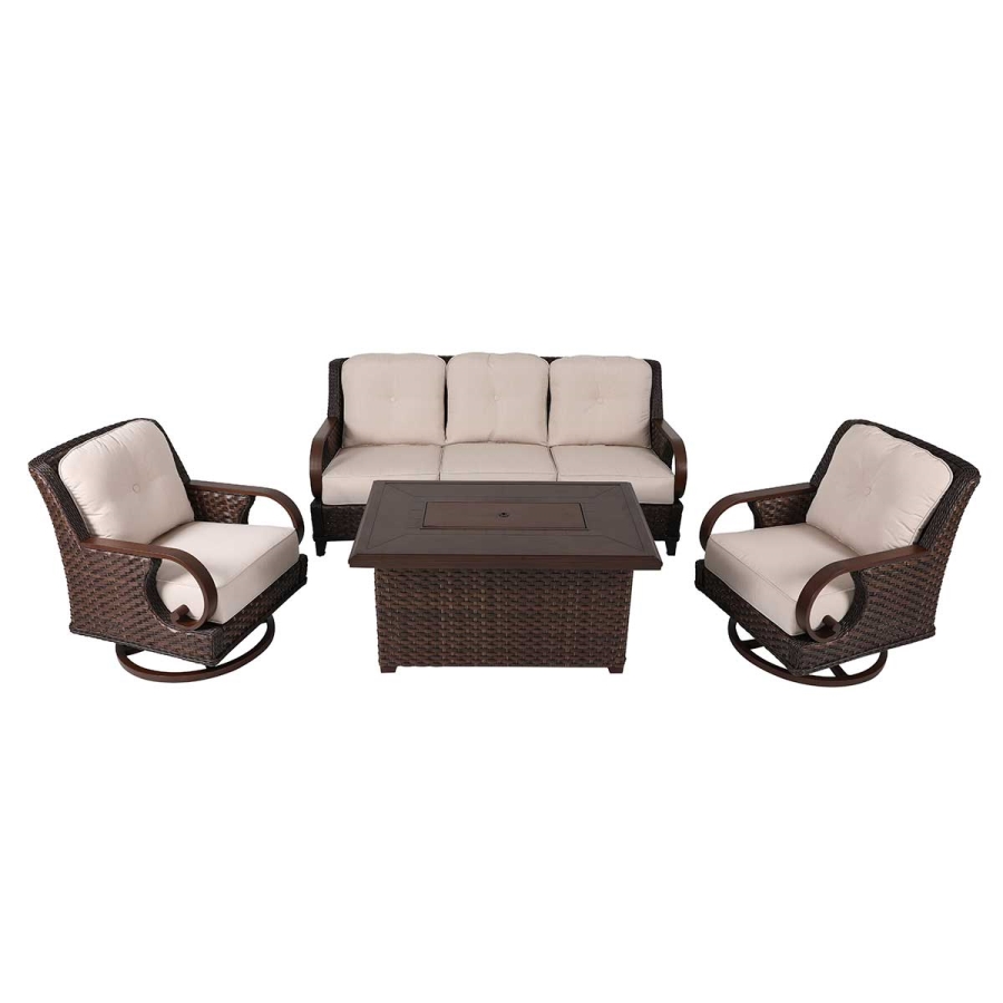 Brooks 4-Piece Firepit Sofa Set with Swivel Rocking Chairs_0