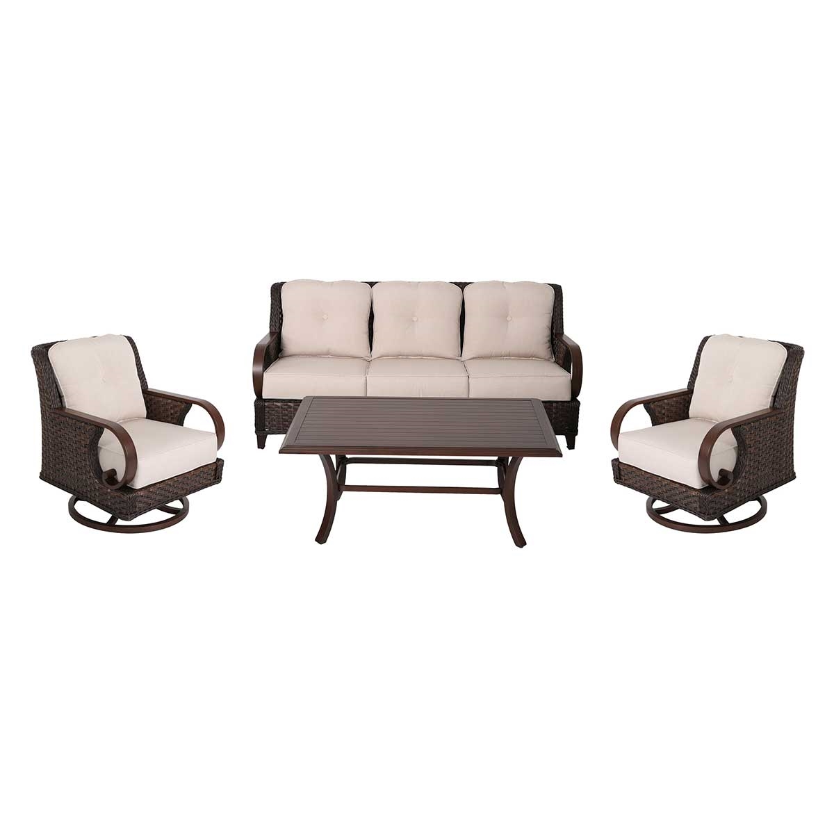 Brooks 4-Piece Wicker Sofa Set with Swivel Rocking Chairs_0