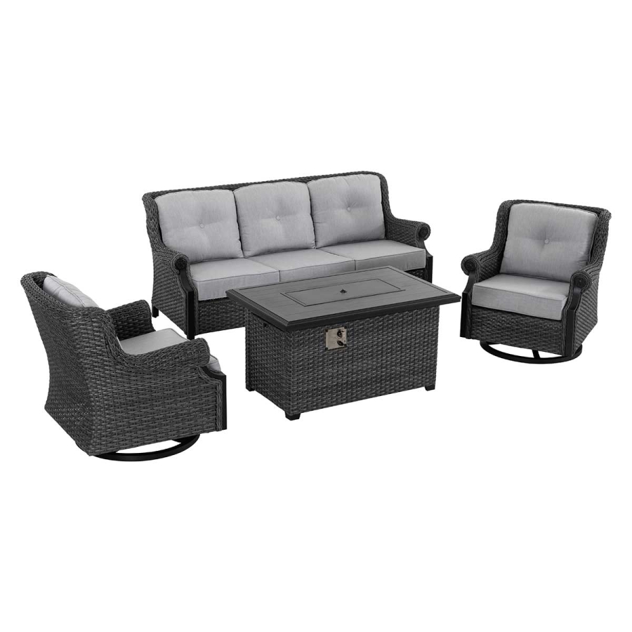 Lassen 4-Piece Firepit Set with Swivel Rocking Chairs_1