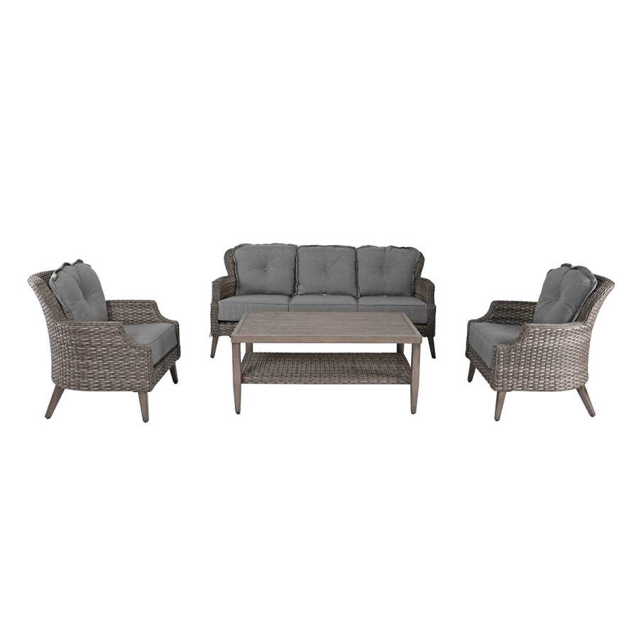 Tenaya 4-Piece Wicker Sofa Set with Stationary Chairs_0