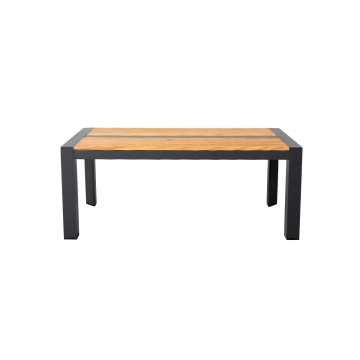 Burton Aluminum & Teak Coffee Table