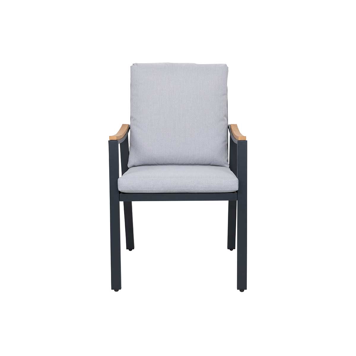 Nova Aluminum & Teak Dining Chair_0