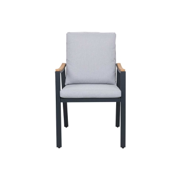 Nova Aluminum & Teak Dining Chair