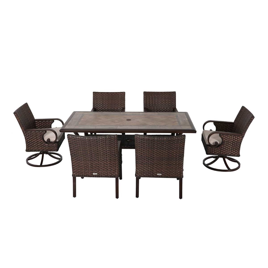 Brooks 7-Piece Wicker Dining Set_0