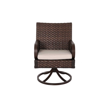 Brooks Wicker Swivel Dining Chair