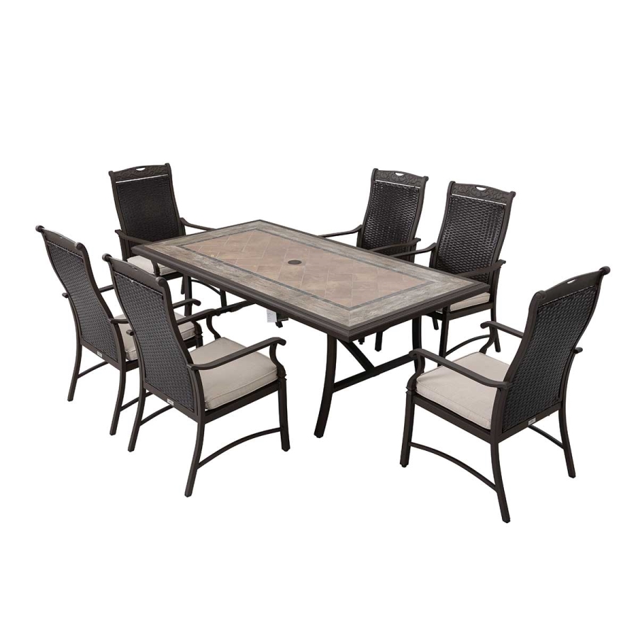 Rusell 7-Piece Wicker Dining Set_1