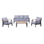 Burton 4-Piece Aluminum & Teak Sofa Set_0