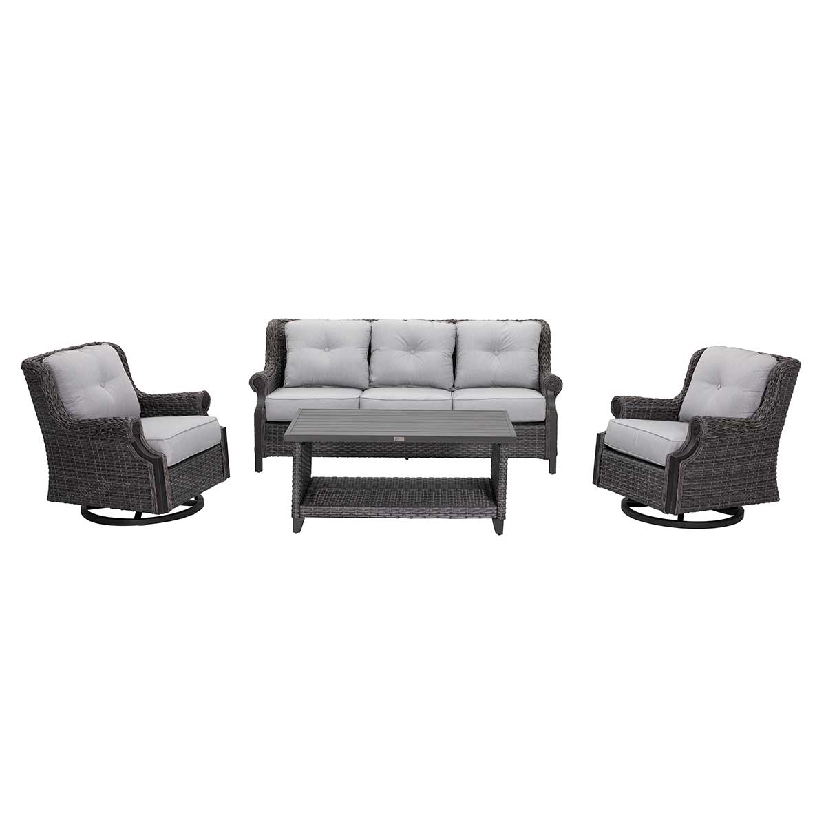 Lassen 4-Piece Wicker Sofa Set with Swivel Rocking Chairs_0