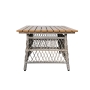 Shell Aluminum & Rattan Coffee Table_1